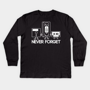 Never Forget Kids Long Sleeve T-Shirt